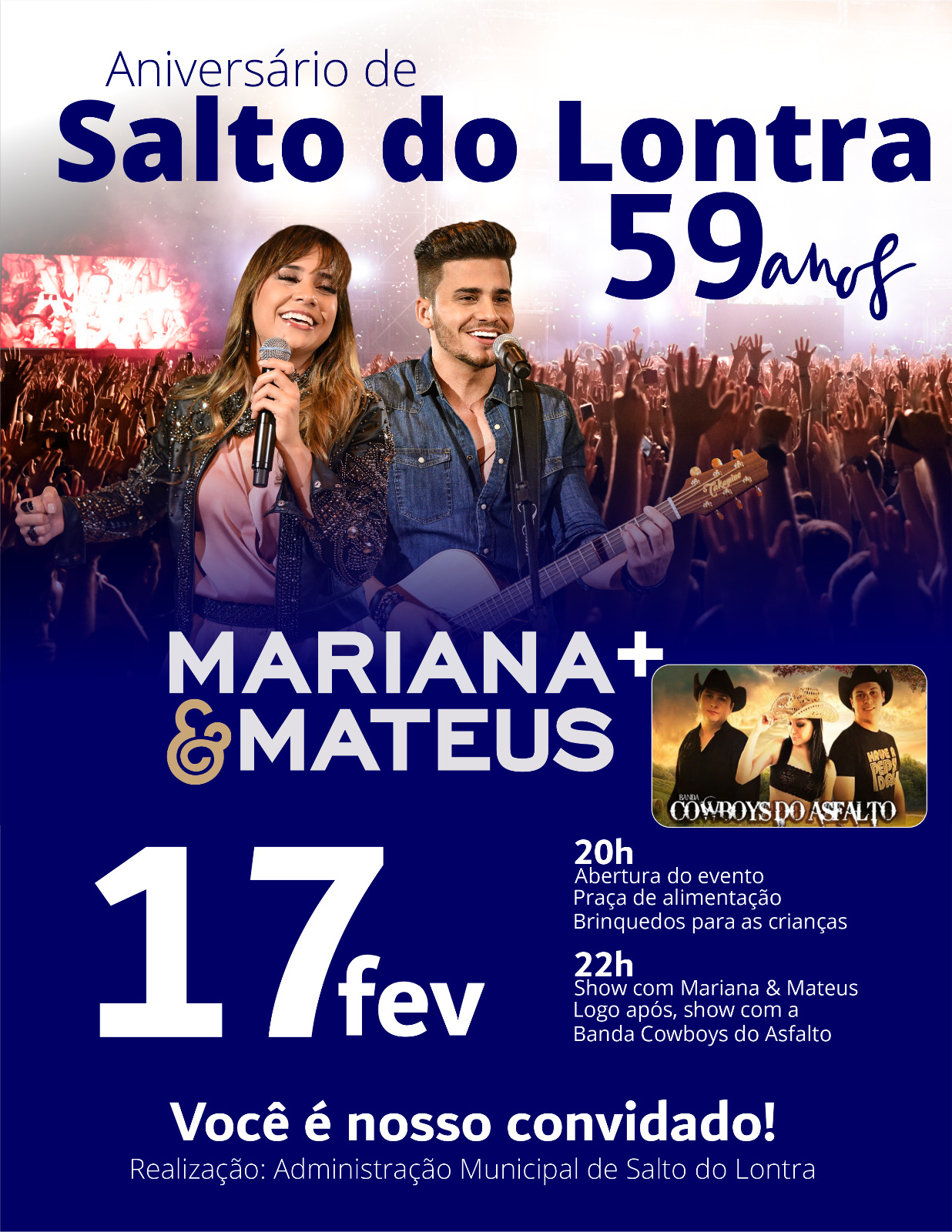 Salto do Lontra irá comemorar 59 anos com grande evento Rádio